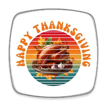 Frohes Thanksgiving - Viereckiger Kühlschrankmagnet - Weiß - Vorne