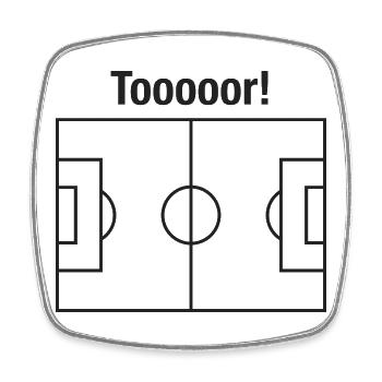 Le motif qui rend TOUS les fans de football heureux - Magnet carré - blanc - Devant