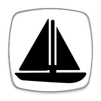 Voile - Magnet carré - blanc - Devant
