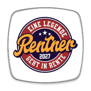 Rentner 2027 - Viereckiger Kühlschrankmagnet - Weiß - Vorne