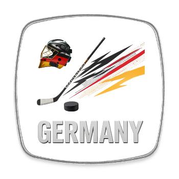 Deutschland Eishockey Kraft - Square fridge magnet - white - Front