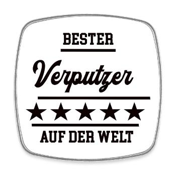 Verputzer Bester Handwerker Verputzerei - Viereckiger Kühlschrankmagnet - Weiß - Vorne
