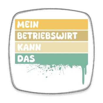 Job_Handwerker_Beruf_Betriebswirt - Viereckiger Kühlschrankmagnet - Weiß - Vorne
