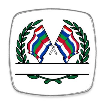 Schier Laurel Custom – Island Edition - Square fridge magnet - white - Front