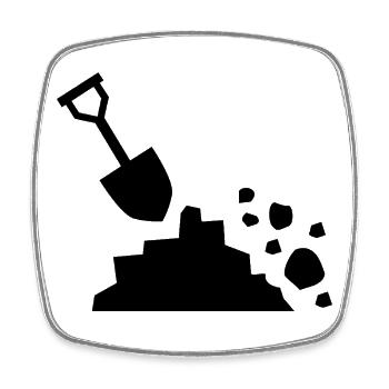 Building site - Square fridge magnet - white - Front