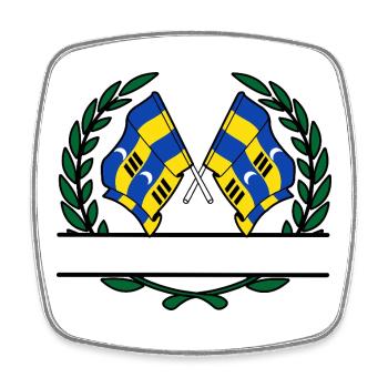 Ameland Laurel Custom – Island Edition - Square fridge magnet - white - Front