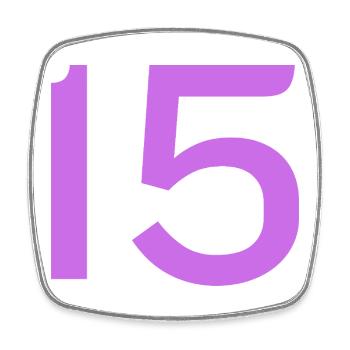15 - Square fridge magnet - white - Front