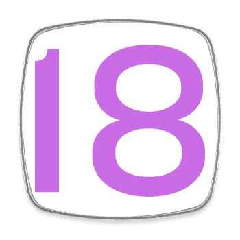 18 - Square fridge magnet - white - Front