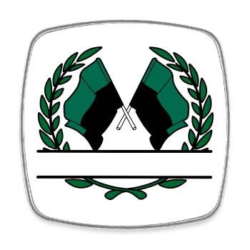 Texel Laurel Custom – Island Edition - Square fridge magnet - white - Front