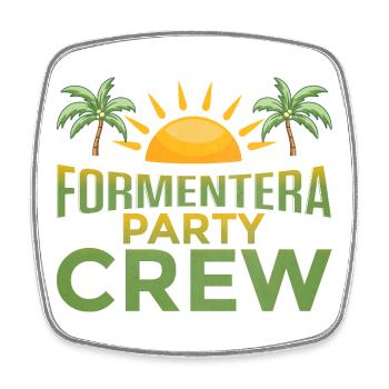 Équipe de la fête de Formentera - Magnet carré - blanc - Devant