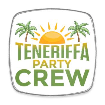 Tenerife Party Crew - Square fridge magnet - white - Front