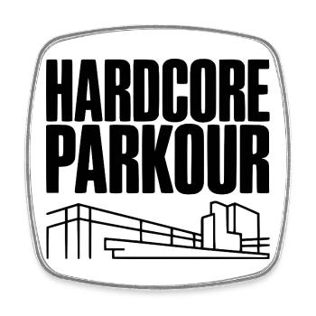 Hardcore Parkour - Viereckiger Kühlschrankmagnet - Weiß - Vorne