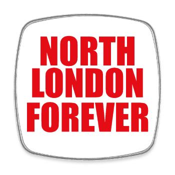 Nord-London für immer - Viereckiger Kühlschrankmagnet - Weiß - Vorne