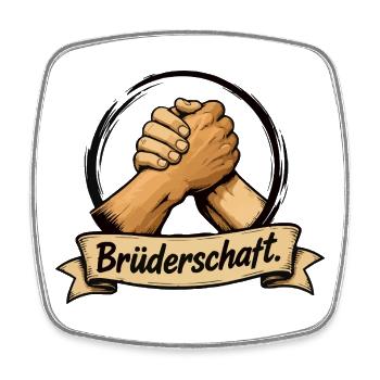 Brüderschaft: Vereinte Hände - Viereckiger Kühlschrankmagnet - Weiß - Vorne