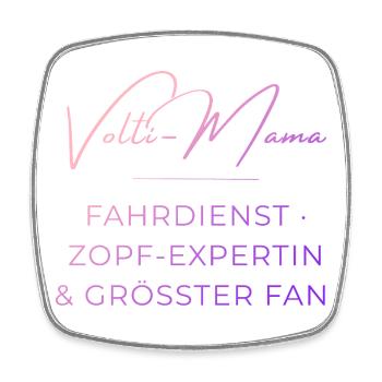 Volti-Mama: Lustiger Voltigier Spruch für Mütter - Viereckiger Kühlschrankmagnet - Weiß - Vorne