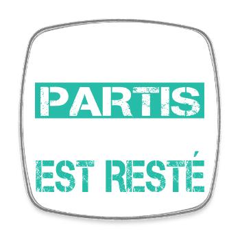 Chauve Cadeau humour personnalisé - Magnet carré - blanc - Devant