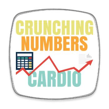 Counting Numbers Is My Cardio Crunching Numbers - Square fridge magnet - white - Front