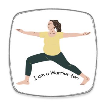 Warrior Too the Left - Square fridge magnet - white - Front