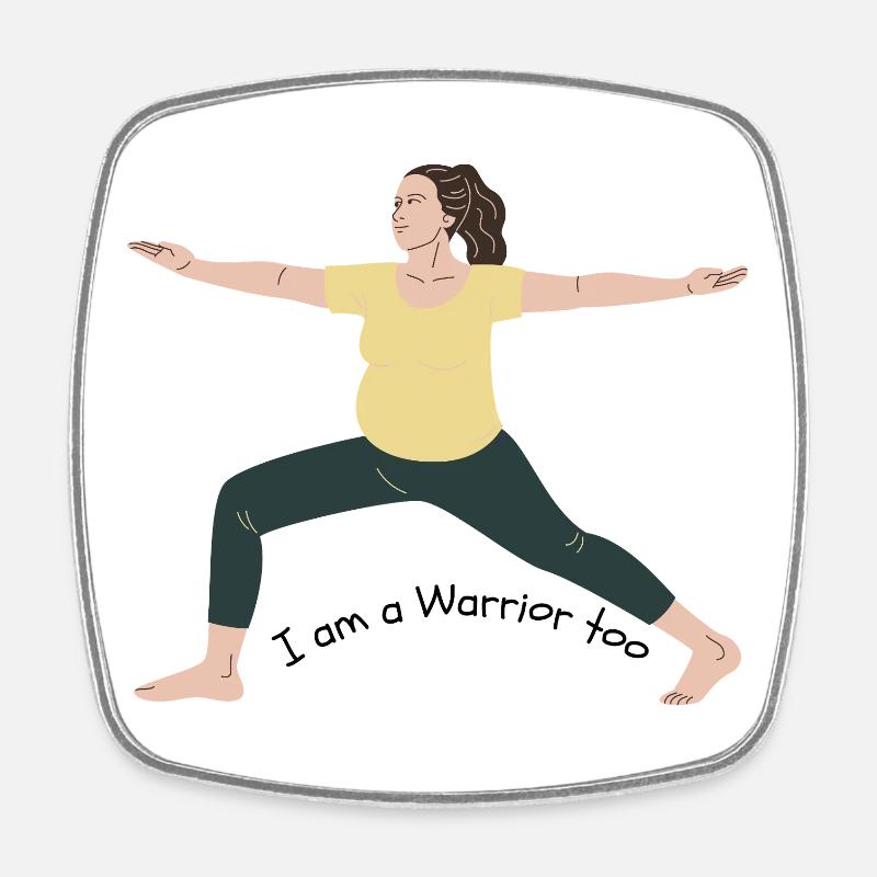 Warrior Too the Left - Square fridge magnet - white