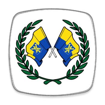 Couronne d’honneur de Zandvoort - Magnet carré - blanc - Devant