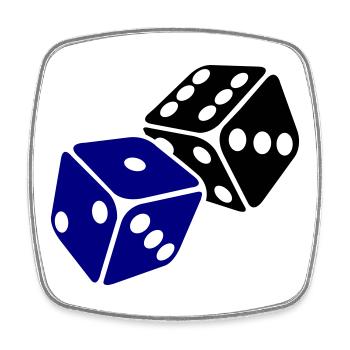 Blue Cube Minimal Design - Square fridge magnet - white - Front
