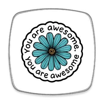 You are awesome - Square fridge magnet - white - Front