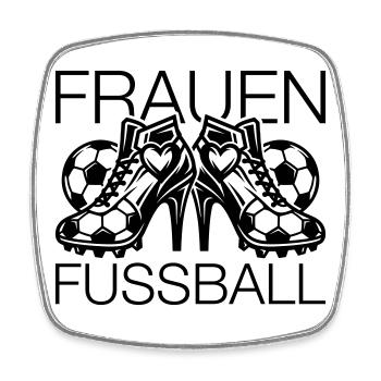 Frauenfussball Fussballschuhe Symbol - Viereckiger Kühlschrankmagnet - Weiß - Vorne