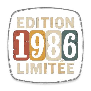 Edition 1986 Limitée Vintage - Magnet carré - blanc - Devant
