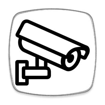 Camera - Square fridge magnet - white - Front
