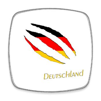 Kratzerflagge Deutschland Deutschland_Risse_Flagge - Viereckiger Kühlschrankmagnet - Weiß - Vorne