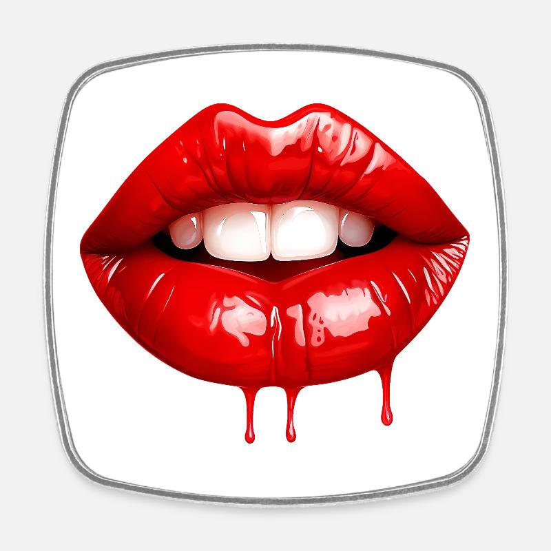 Lipps, Design #2 - Magnet carré - blanc