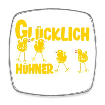 Hühnerflüsterer Huhn Hühnerhalter Hühner - Viereckiger Kühlschrankmagnet - Weiß - Vorne
