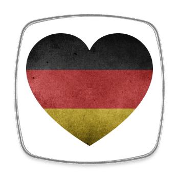 Cœur Allemagne - Magnet carré - blanc - Devant