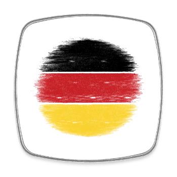 Drapeau de l’Allemagne - Magnet carré - blanc - Devant