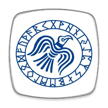 Viking Celtic Symbol - Square fridge magnet - white - Front