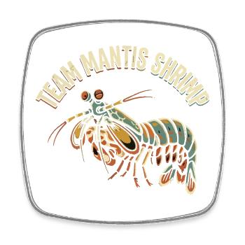 Team Mantisshrimp - Square fridge magnet - white - Front
