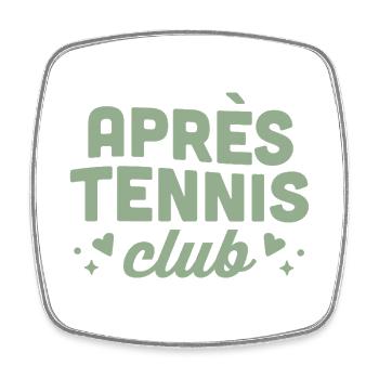 Esthétique de fête de filles du club de tennis Après. - Magnet carré - blanc - Devant