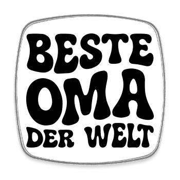 Beste Oma der Welt - Viereckiger Kühlschrankmagnet - Weiß - Vorne