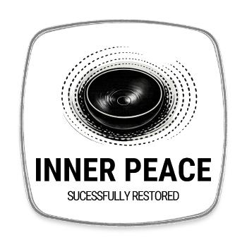 Inner Peace Successfully Restored | Klang & Fun - Viereckiger Kühlschrankmagnet - Weiß - Vorne