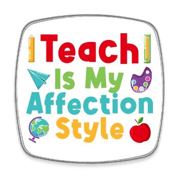 Enseignant de maternelle Style d’affection Enseignant de maternelle - Magnet carré - blanc - Devant