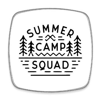Summer camp squad - Square fridge magnet - white - Front