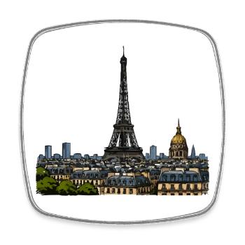 paris - Viereckiger Kühlschrankmagnet - Weiß - Vorne