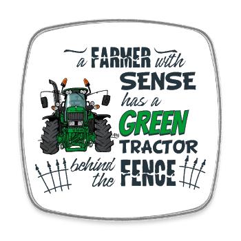 0175_A_Farmer_with_sense - Square fridge magnet - white - Front
