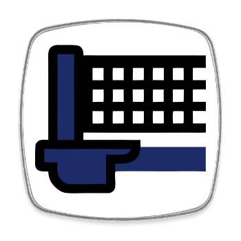  Tischtennisnetz Tischtennisturnier Tischtennis - Viereckiger Kühlschrankmagnet - Weiß - Vorne