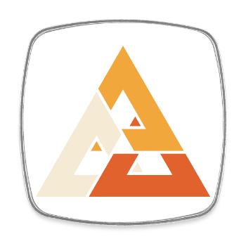 Valknut - Vikings, Odin, Valhalla, dieux nordiques - Magnet carré - blanc - Devant