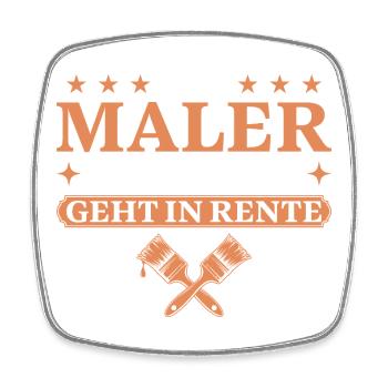 Maler im Ruhestand Handwerker Abschiedsgeschenk - Viereckiger Kühlschrankmagnet - Weiß - Vorne