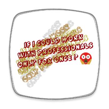 If_I_could - Square fridge magnet - white - Front