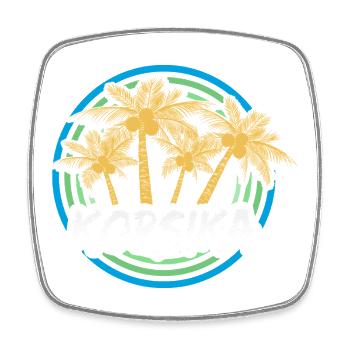 Geschenk für Korsika - Viereckiger Kühlschrankmagnet - Weiß - Vorne