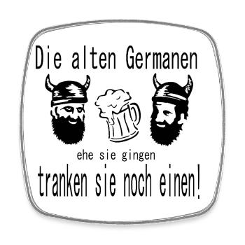 Germanen Spruch - Viereckiger Kühlschrankmagnet - Weiß - Vorne
