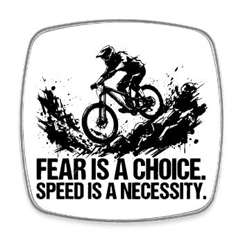 Fear est un tee de VTT de premier choix - Magnet carré - blanc - Devant
